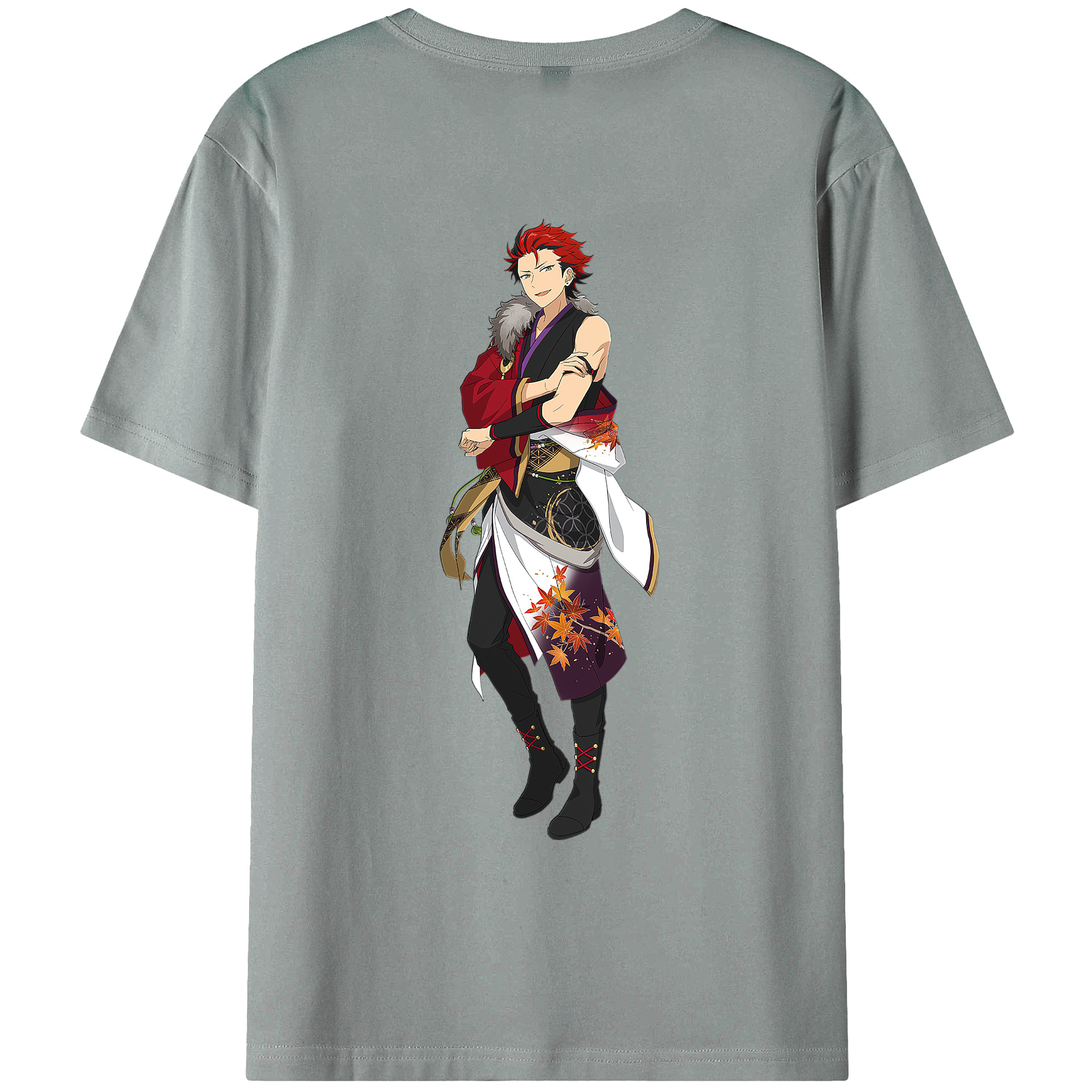 （画像用） あんさんぶるスターズ! Ensemble Stars 綿100％ メンズ半袖Tシャツ（バックプリント） 通気性